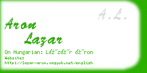 aron lazar business card